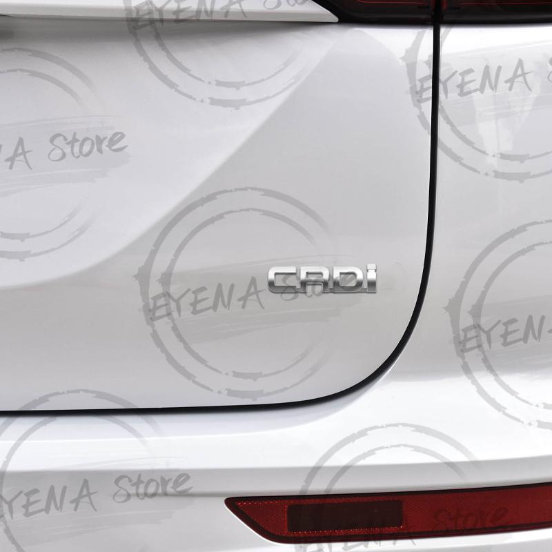 KMWL7 CRDi Logo Lettering Metal Badge Stickers Car Rear Trunk Body Emblem For Kia Sorento Carens Carnival Sportage Hyundai Tucson Kona