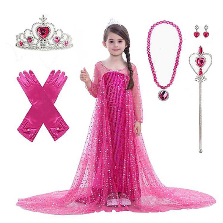 WISH Halloween Children's Elsa Frozen Princess Dress Skirt