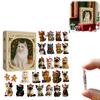 Cat Christmas Calendar Countdown 2D Acrylic Cute Cat Calendar with 24 Boxes Artistic Holiday Ornament for Women Men Boys Girls
