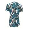 Tropical Print V Neck T-Shirt, Casual Short Sleeve T-Shirt For Spring & Summer, Women's Clothing