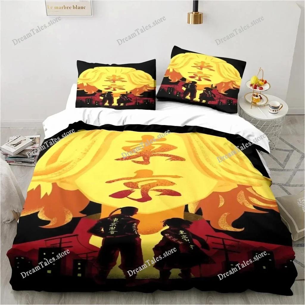Anime Tokyo Revengers Ryuguuji Ken Sano Manjiro Duvet Cover Cartoon Bedding Sets Bed Set Quilt Comforter Covers Luxury Gift741
