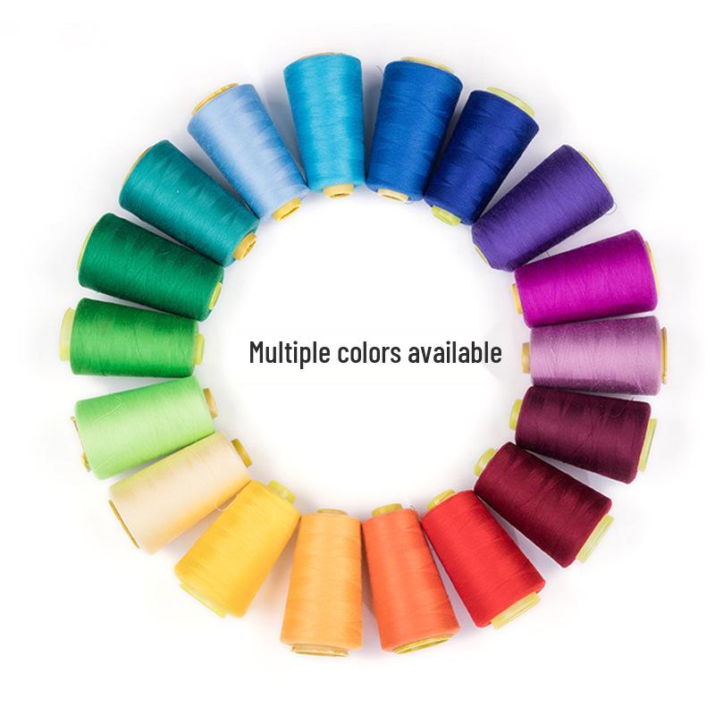 Coarse Polyester Sewing Thread: 20/2 White & Black for Hand Sewing, Quilts, and Overlock, Large & Small Spools.