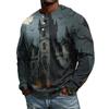 Men's Long Sleeve Shirt Loose Fit Casual Versatile Halloween Top