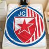 Crvena Zvezda Logo FlAannel Blanket, High Quality Comfortable for All Seasons, Home Decor, Warmth and Comfort