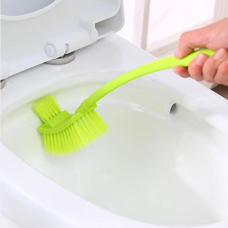 Long handle crevice toilet brush