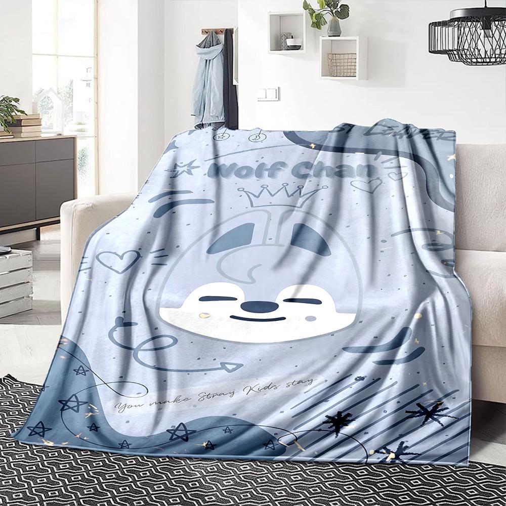 1Pc Kawaii Friends Together Blanket For Couch Bed Plush Cozy Fuzzy Blanket Super Soft Warm Blankets For Fall And Winter 091841