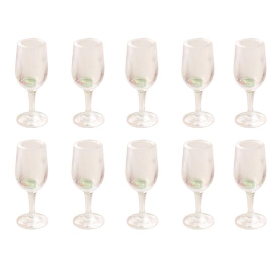 

10 шт./компл. миниатюрный бокал для красного вина «сделай сам», игрушки для ролевых игр, однотонные 1:12 кукольных сцен, мини-чашка с прозрачным вином, аксессуары для кукольного домика 10 pcs