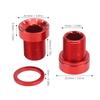 2Pcs Bike Crank Screw Spline Centre Shaft Aluminium Alloy High Strength Anticorrosion Sturdy Durable Bike Crank CoverRed
