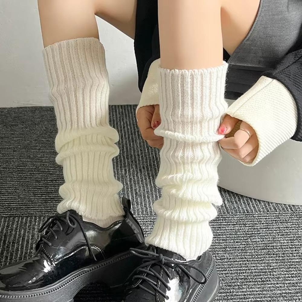 1Pair Lolita Knitted Foot Cover Warm Crochet Sock Boot Cuffs New Thigh Tights  Autumn Winter