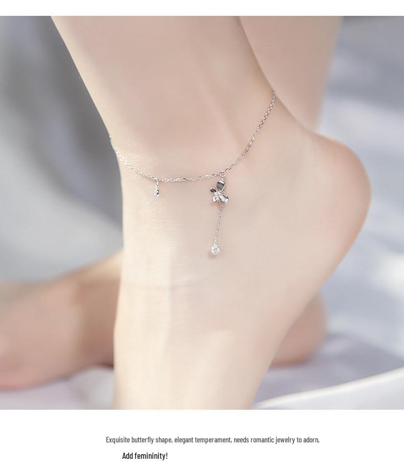 Japanese Korean Fashion Women's Anklet - High-End Simple Forest Style Cute Leg Chain
