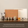 Dunhuang Silver-Inlaid High-End Retro Kung Fu Tea Set: Light Luxury Chinese-Style Tea Brewing and Drinking Gift Box