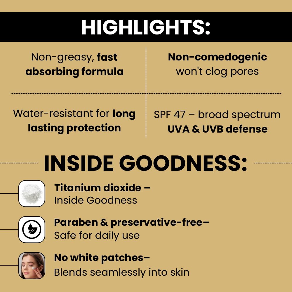 Acscreen Sunscreen For Oily And Acne Skin- Pack of 01 (UVB SPF 47) UVA PA +++