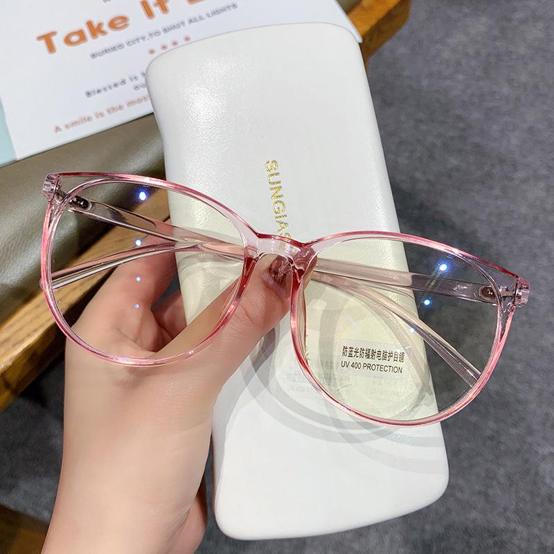 Finished Myopia Glasses for Women Men Luxury Oversized Anti Blue Light Minus Eyeglasses Optical Prescription Eyewear 0 To -6.0