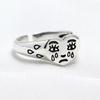 Men and Women Love Crying Faces, Sad Expressions with Teardrop Expressions, Retro Open Rings