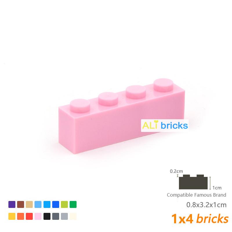 24pcs/lot Bulk Blocks Building Bricks Thick 1X4 Educational Assemblage Construction Toys for Children Size Compatible With 3010