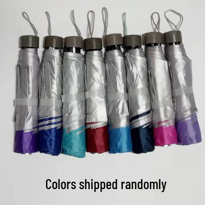 UV Black Glue Automatic Three-Fold Sun/Rain Dual-Use Umbrella with Logo Printing - Sun Protection & Rain Shield