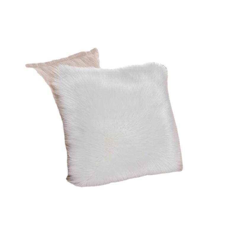 Imitation Wool Acrylic Long Hair Pillow Winter New Non-shedding Office Home Pillow Waist Pillow