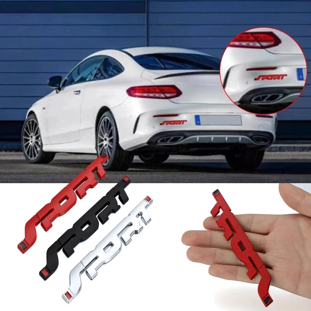 3D nálepka na auto Kov Chrom Černá Auto Kufr Závodní Sport Slovo Písmeno Logo Znak Odznak Obtisk auta Styling Dekor Autopříslušenství