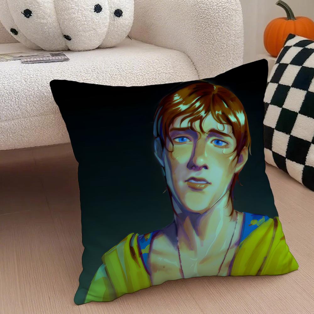 Simple Casual WWater Boys Dispatch Cushion Cover Linen Pillow Case Soft Breathable Protective Couch Room Decoration