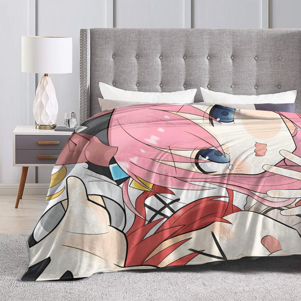 Bocchi the Rock Flanelldecke Winter Super Warme Kuscheldecke für Jungen Mädchen Schlafzimmer Bequeme Tagesdecke Sofabettbezug