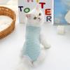 Fashion Solid Color Striped Cat Sterilization Clothes for All Seasons Small and Medium Dog Clothes Postoperative Cat Supplies