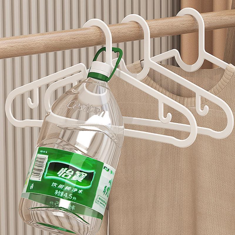 10-Pack Black & White Non-slip Hangers - Markless Clothes Hangers for Hotels, Dorms & Homes