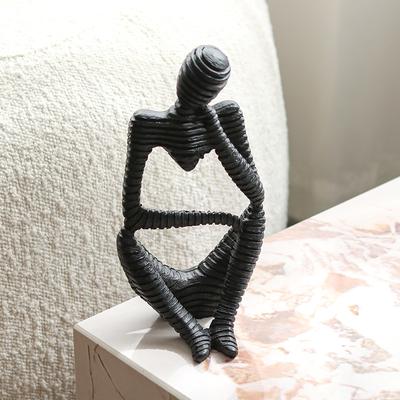 Simple Modern Creative Hollow Thinker Jewelry Sample Room Home Entrance Cabinet Character Sculpture Abstract Ornaments