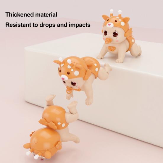 Baby Electric Crawling Doll Toy with Music Light USB Rechargeable Infant Toddler Boys Girls Interactive Walking Crawling Learning Doll Toy