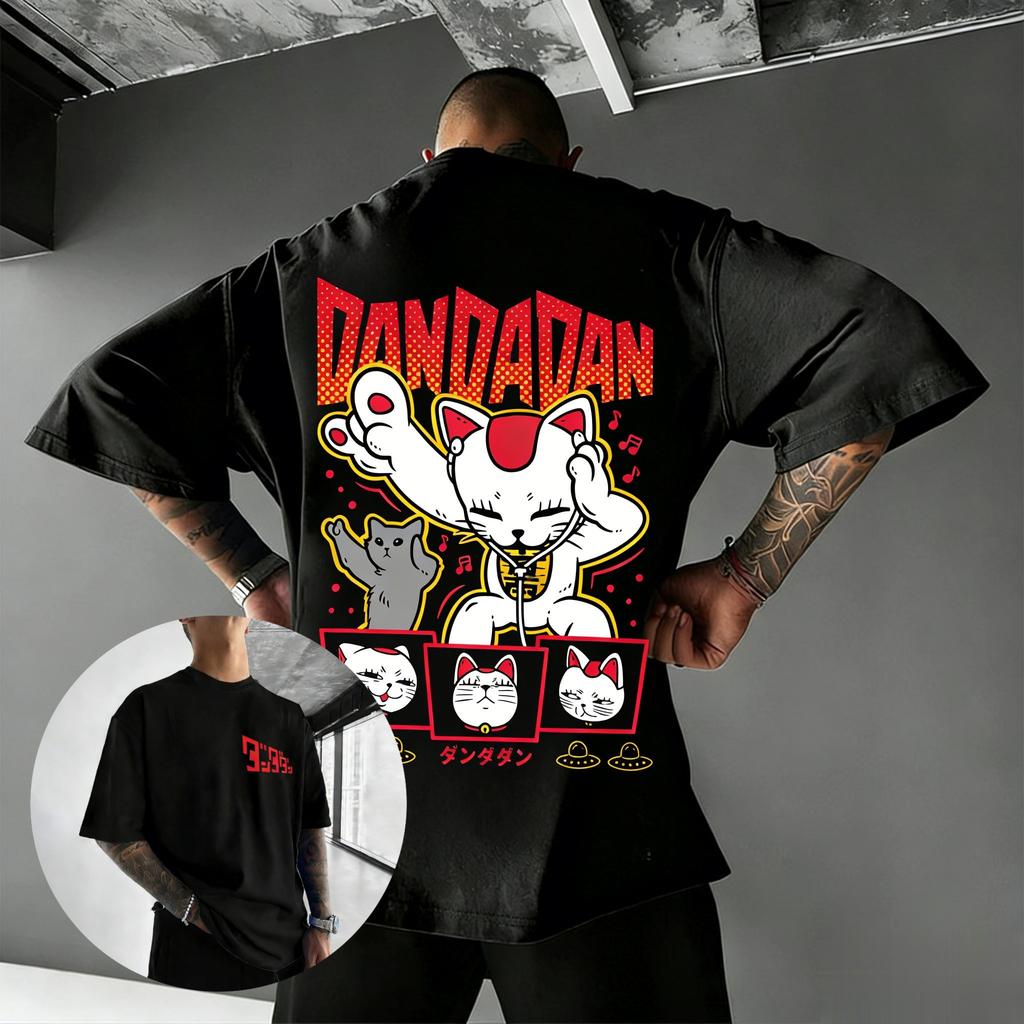 Unisex Dandadan Anime Graphic T Shirt Men Women 2026 Summer Casual Short Sleeve Top Streetwear Japanese Manga Neko Cat Print Tee