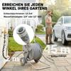 Hose Cart 45 m Hose Reel with 2 Spray Patterns, Tap Adapter Crank 2 Wheels 45 x 44 x 78 cm Gray