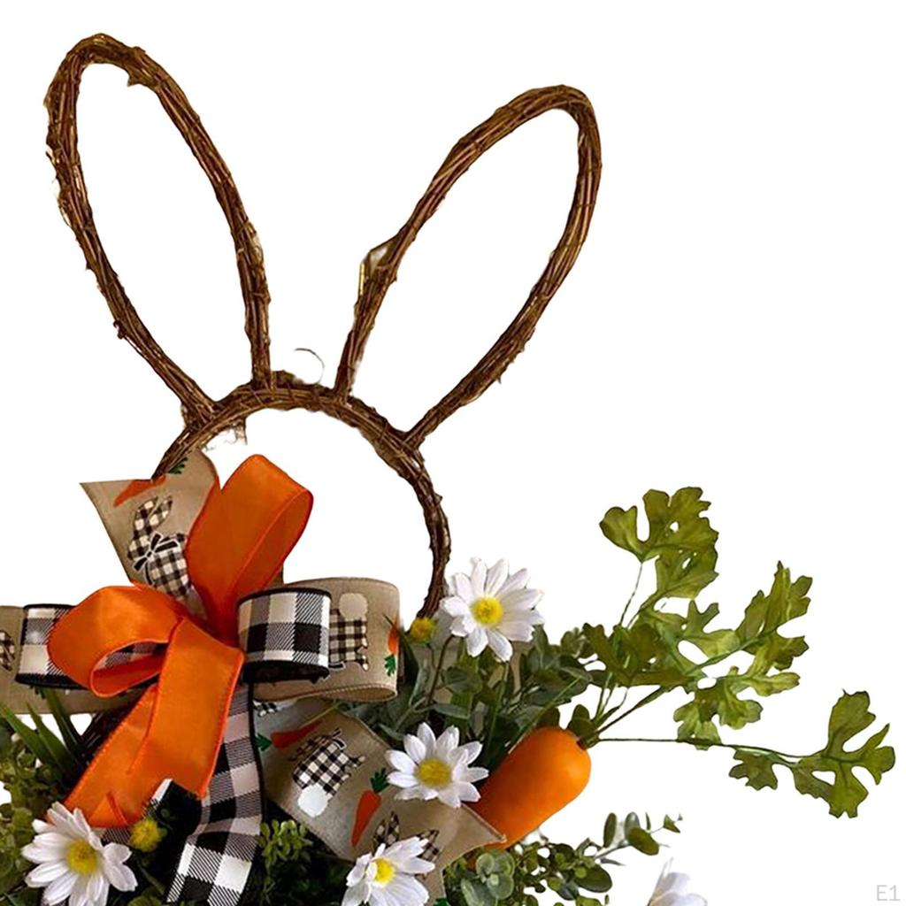 50cm Osterkranz Hase, Hängende Ornamente Grüne Blattkränze Künstliche Blumengirlande für