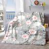 2026 New Arrivals 1pc Soft And Warm Floral Rose Print Flannel Blanket, Soft Casual Warm Blanket, Multi-Purpose Office Blanket, Outdoor Camping Travel 