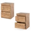 Wotan Oak Bedside Cabinet 30 Cm 2 Drawers Table Tv Stand For Loft Bedroom