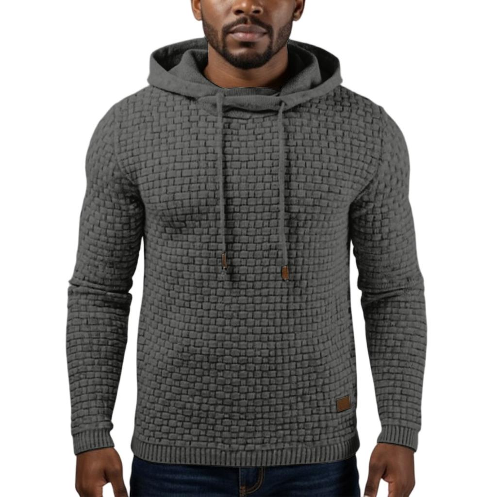Men's Hooded Sweatshirt, Contrasting Color Sweatshirt, Sports  Zipper Casual Jacket