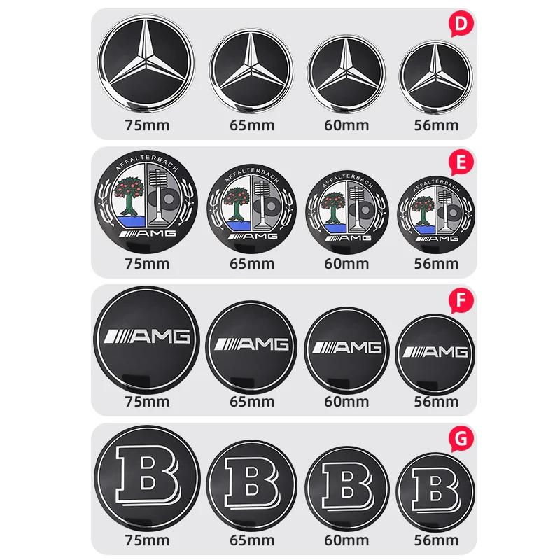 56mm 60mm 65mm 75mm Car Wheel Center Hub Cap Emblem Sticker For Mercedes Benz W204 W205 W212 W213 W221 W177 W246 GLA GLC CLA A