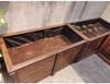 Large Outdoor Rectangular Wooden Planter Box for Flowers and Vegetables