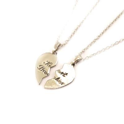 [L5119] - Silver 'Heart Breaker' Designer Necklaces