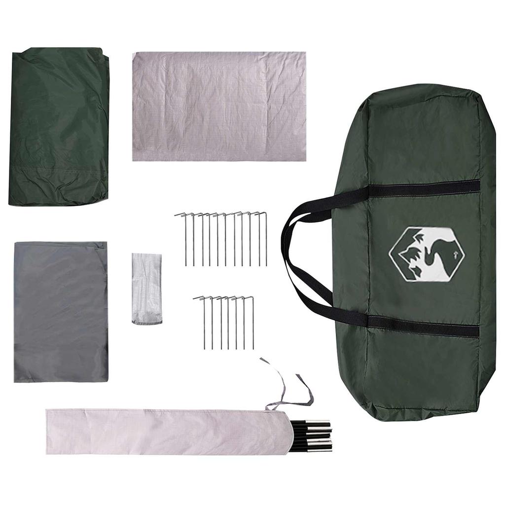 Family Tent Olive Green 500 x 400 x 230 cm Polyester and Steel