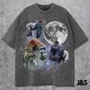 Three Gorilla Retro Graphic T-Shirt, Vintage Gorilla Moon Tee, Funny Animal Shirt, Wildlife Graphic Tee, Gorilla Lovers Gift