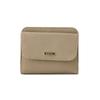 Barcos Shrink Leather Folding One Taupe Women's Wallet, Size,
