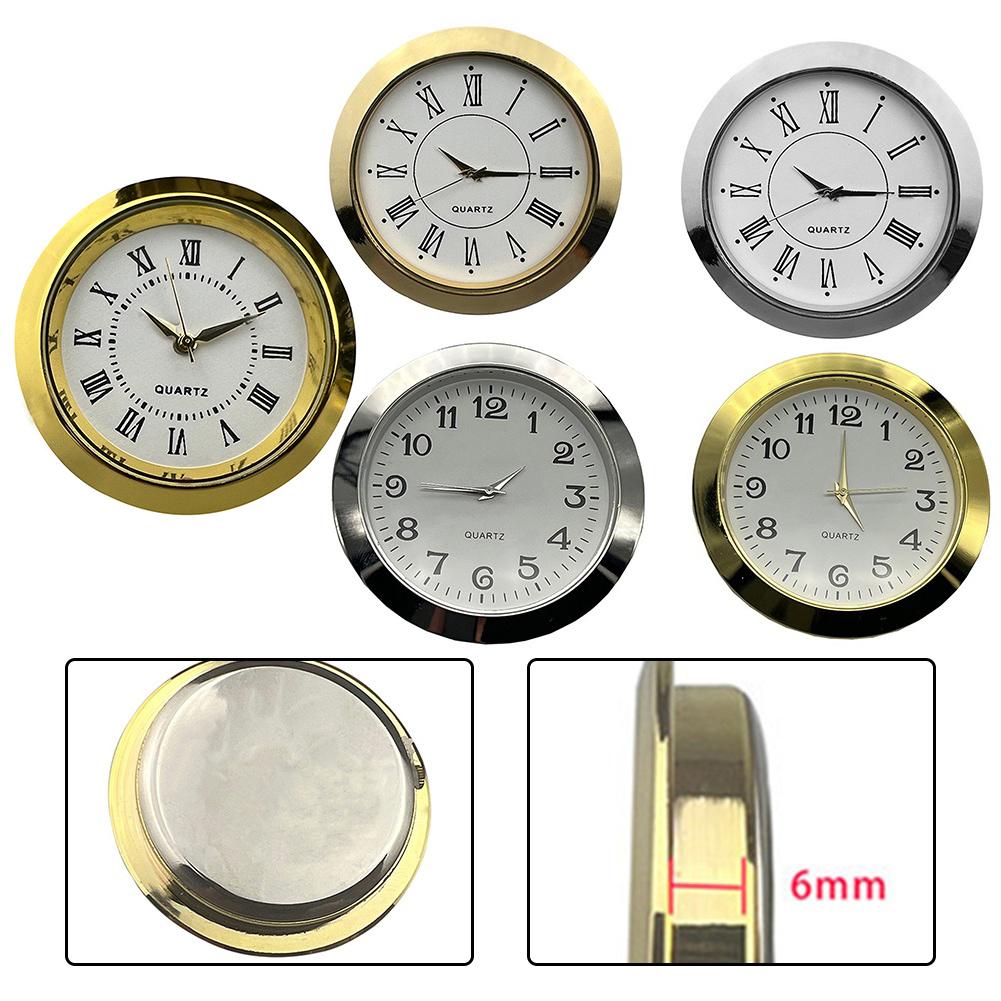 Classic Clock Craft Quartz Movement 36mm/55mm Round Clocks Head Insert Roman Number Little Clock Arabic Numbers Clock Insert