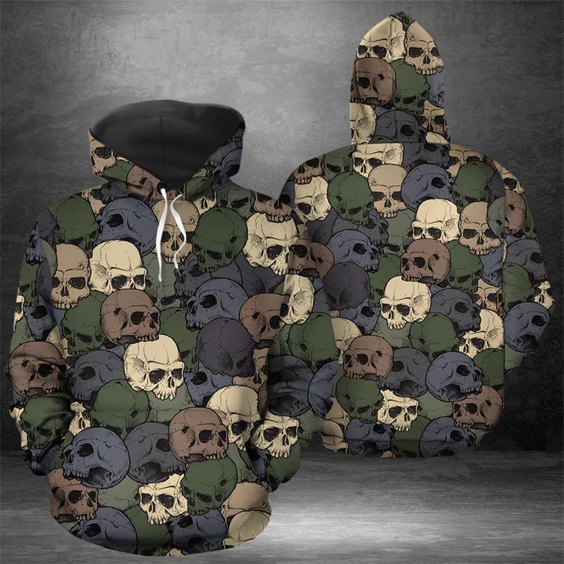 Horror Skull 3D Print Hoodies Men Women Casual Fashion Streetwear Oversized Sweatshirts Hoodie Male Pullovers Tracksuit Clothing