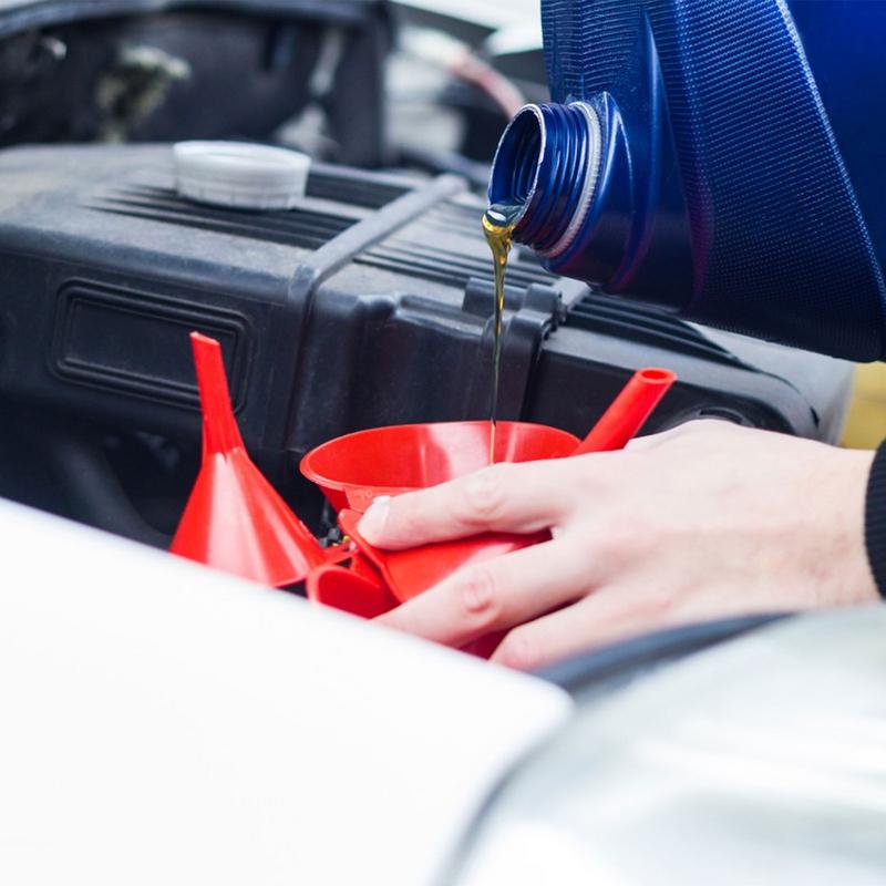 Oil Funnels Pack of 4 Automotive Funnel Set for Oil Change Wide Mouth Bottle Funnel Kitchen Funnel Flexible Oil Fill Funnel