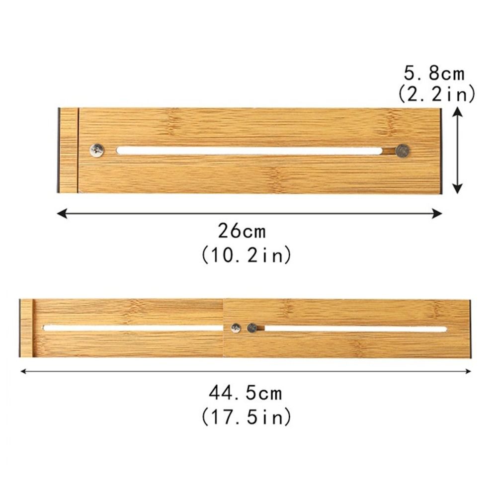 Secure Fit Retractable Drawer Dividers Bamboo Cabinet Storage Partition Divider  Bedroom Dresser