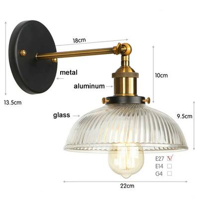 Vintage Wall Sconces with Clear Glass Shades  for Hallway, Living Room, Mirror, Kitchen,Farmhouse Vanity Lights Fixtures