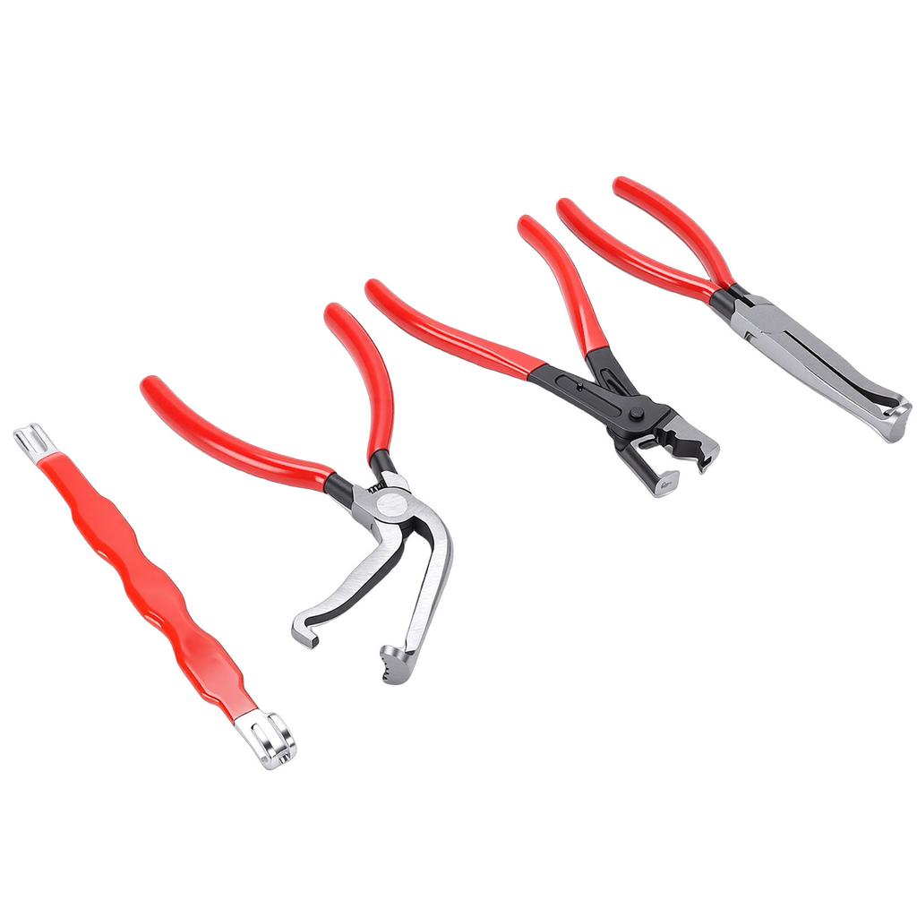 4pcs Electrical Disconnect Pliers Set Automotive Electrical Plug Disconnect Tool for Automotive Car Truck SUV Red