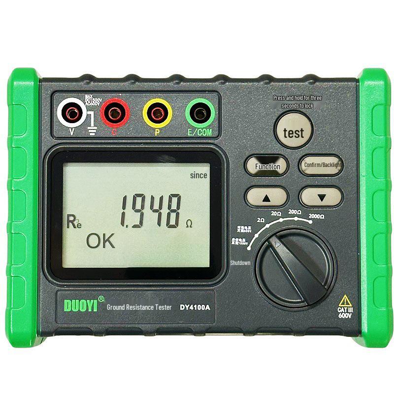 DY4100AB Ground Resistance & Soil Resistivity Tester - Digital Megohmmeter for Lightning Protection