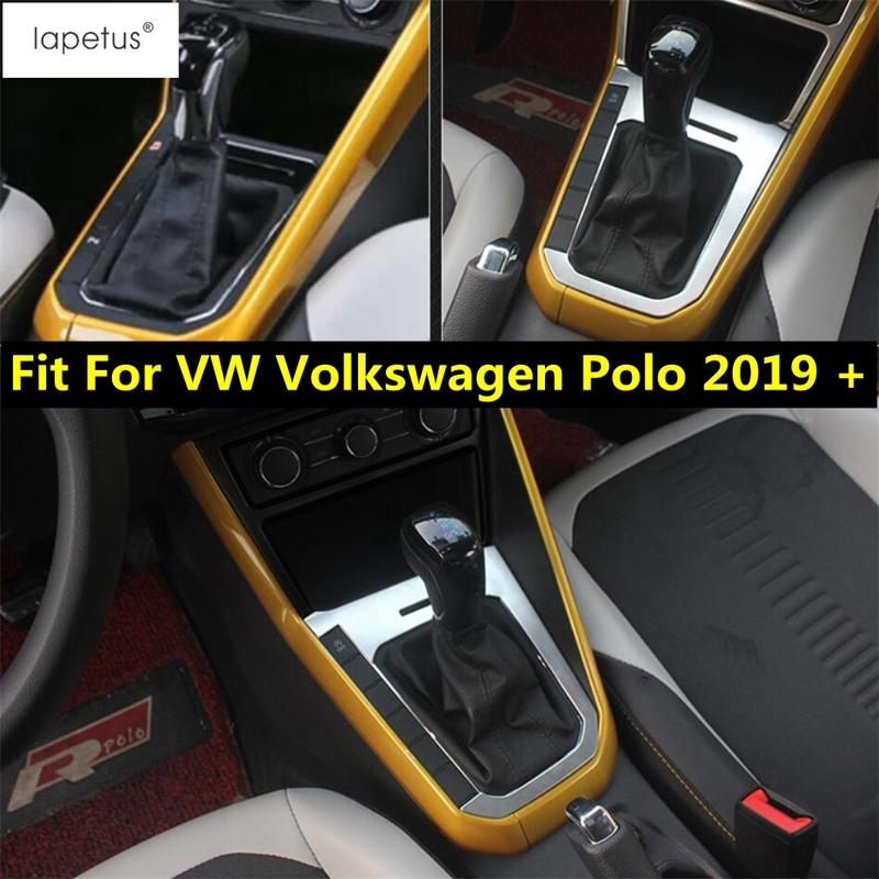 Central Control Gear Shift Panel Decoration Cover Trim For VW Volkswagen Polo - Car Stainless Steel Interior Accessories