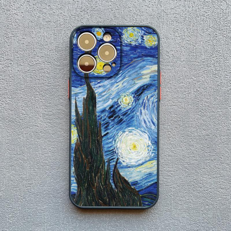 Retro Van Gogh Oil Paint Phone Case For iPhone 17 16 15 11 13 12 14 Pro MAX 15 14 Plus XR XS X Vintage Shockproof Cover Funda