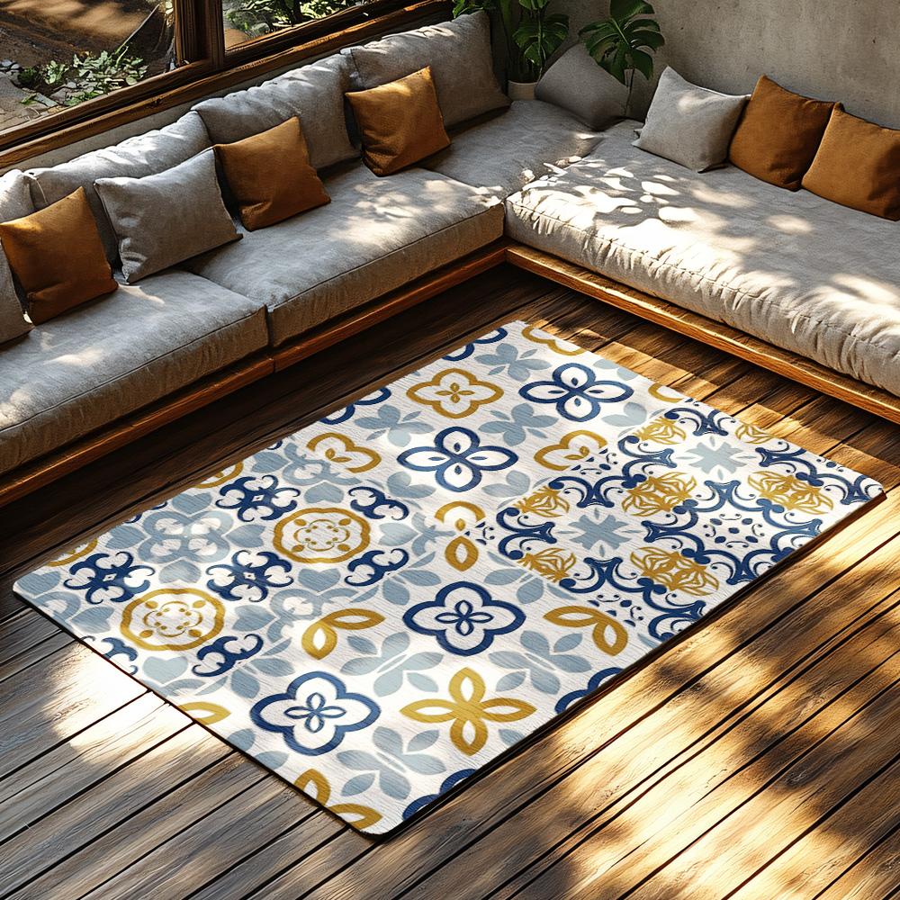 Vintage Persian Carpet Pattern Area Rug Non-Slip Doormat Floor Mat Home Decor Living Room Entrance Door Mat Indoor Outdoor Rugs